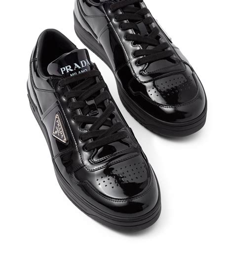 prada downtown patent leather sneakers